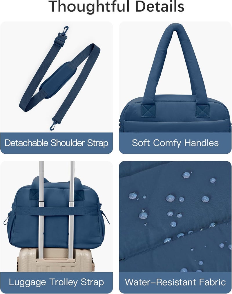 oscaurt Gym Bag for Women Lightweight Duffle Bag for Travel with Toiletry Pouch Water Resistant Carry On Weekender Overnight Duffel - Image 4